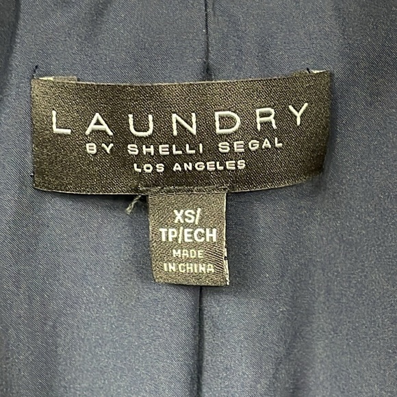 New Laundry by Shelli Segal Tweed Blazer with Fringe Detail Jacket Sz XS - Picture 9 of 16